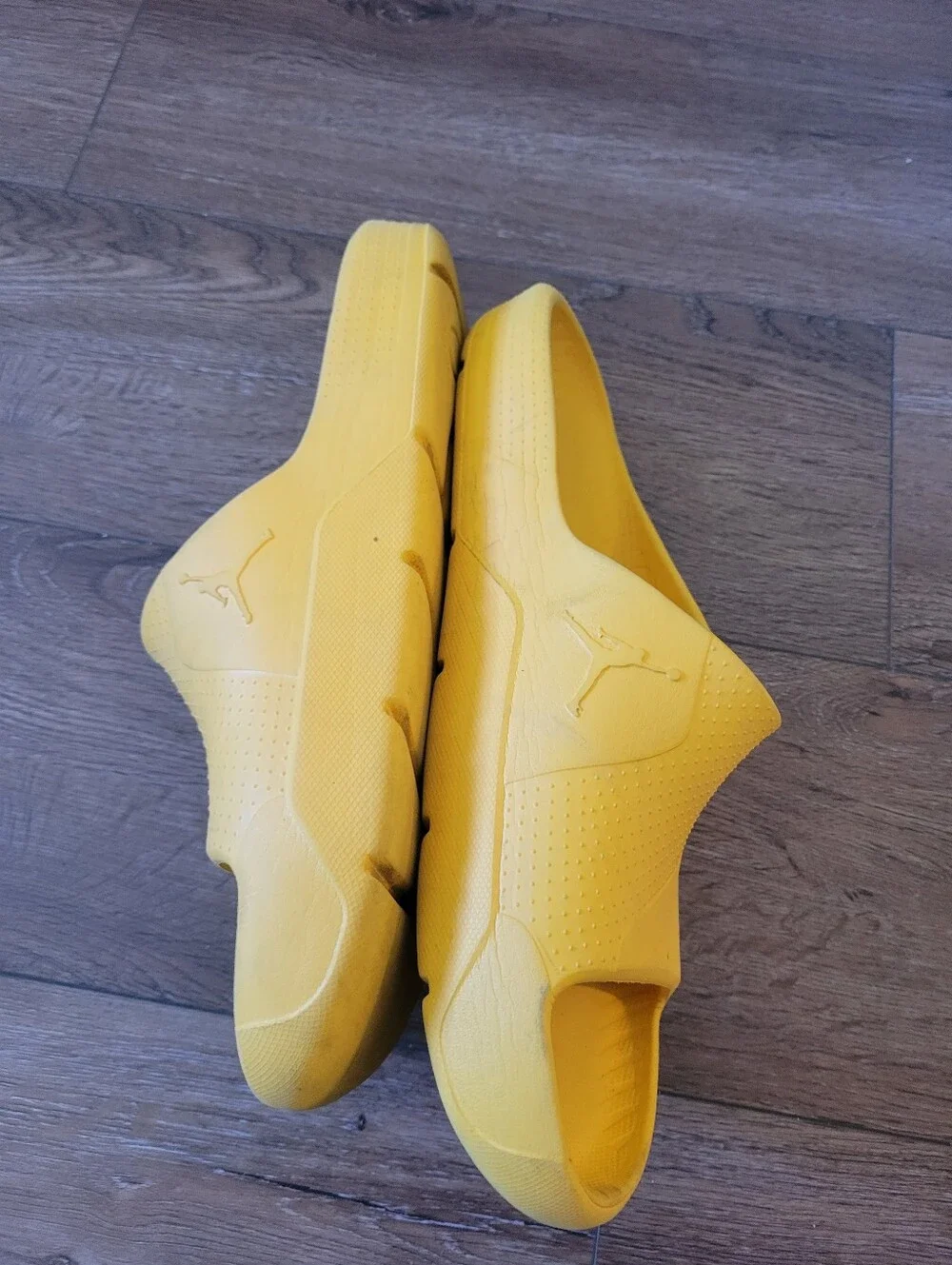 Jordan Mens Yellow Slide Sandals
